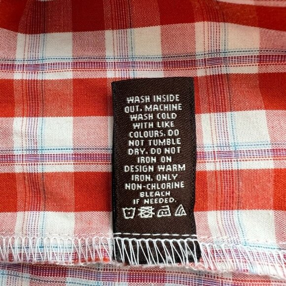 Bit & Bridle Western Plaid Short Sleeve Shirt Women's L Embroidery Pearl Snap - Picture 9 of 13